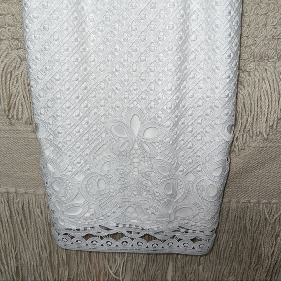 WHITE HOUSE BLACK MARKET white lace sleeveless sheath dress 0 - Picture 5 of 13
